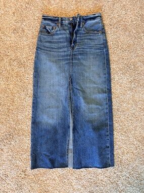 pistola long jean skirt in Blue Wash